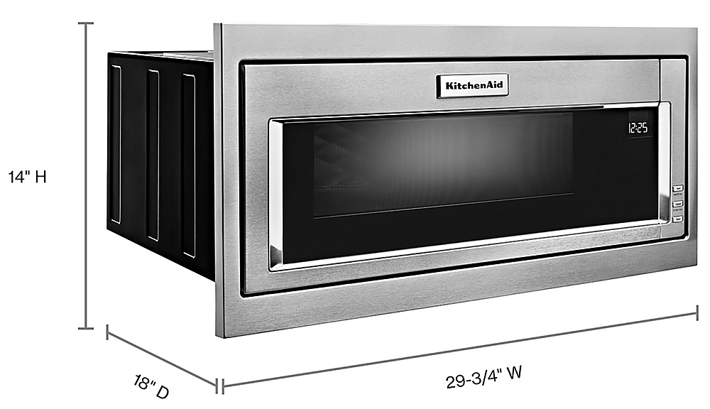 KMBT5011KSS KitchenAid 1000 Watt Built-In Low Profile Microwave with Slim  Trim Kit STAINLESS STEEL - Metro Appliances & More