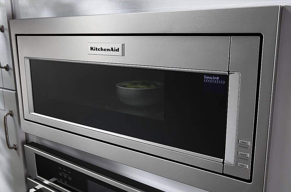 Alt View 20. KitchenAid - 1.1 Cu. Ft. Built-In Low Profile Microwave with Slim Trim Kit - Stainless Steel.