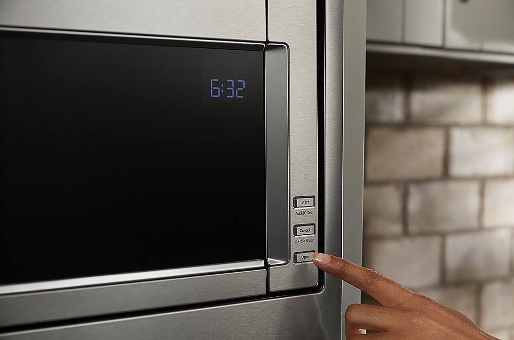 Alt View 21. KitchenAid - 1.1 Cu. Ft. Built-In Low Profile Microwave with Slim Trim Kit - Stainless Steel.