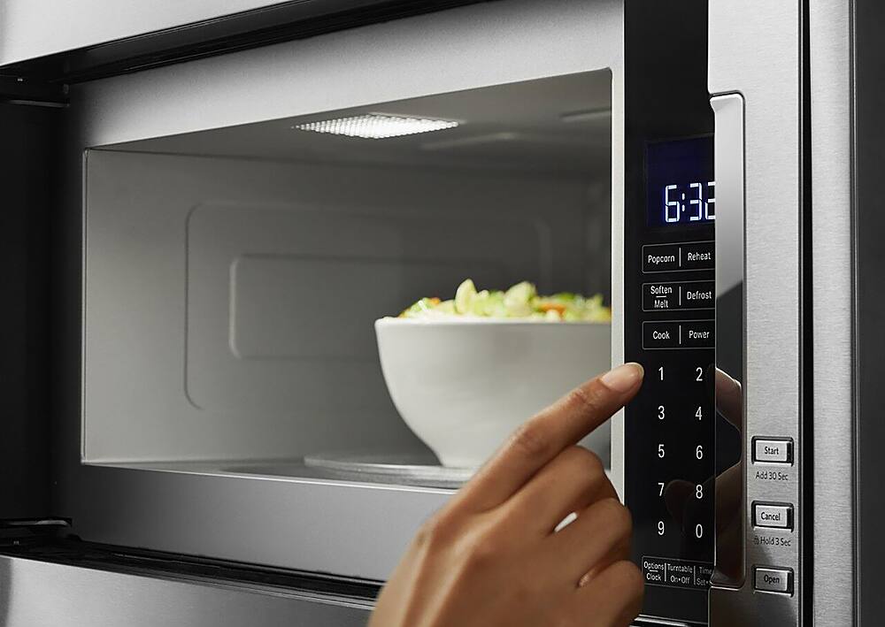 Alt View 22. KitchenAid - 1.1 Cu. Ft. Built-In Low Profile Microwave with Slim Trim Kit - Stainless Steel.