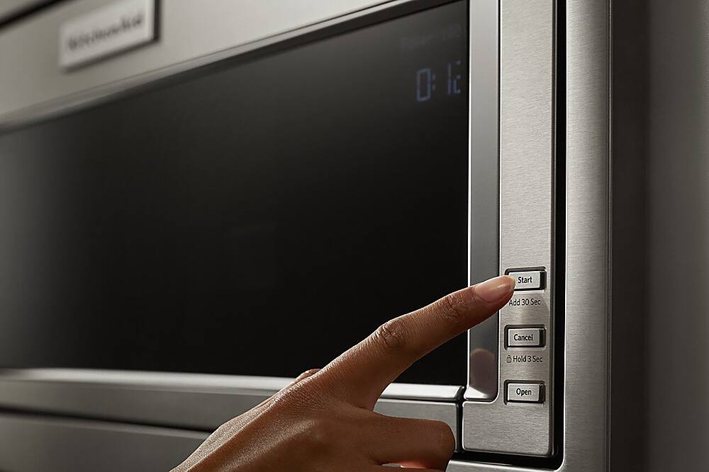 Alt View 23. KitchenAid - 1.1 Cu. Ft. Built-In Low Profile Microwave with Slim Trim Kit - Stainless Steel.