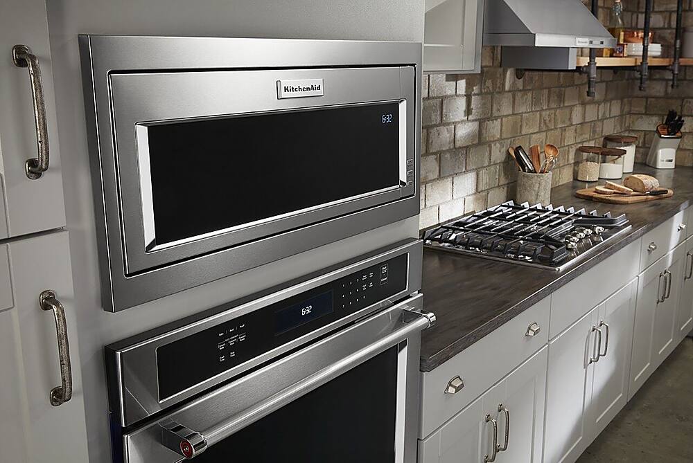 Alt View 24. KitchenAid - 1.1 Cu. Ft. Built-In Low Profile Microwave with Slim Trim Kit - Stainless Steel.