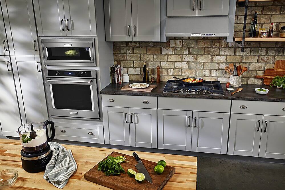 Alt View 25. KitchenAid - 1.1 Cu. Ft. Built-In Low Profile Microwave with Slim Trim Kit - Stainless Steel.