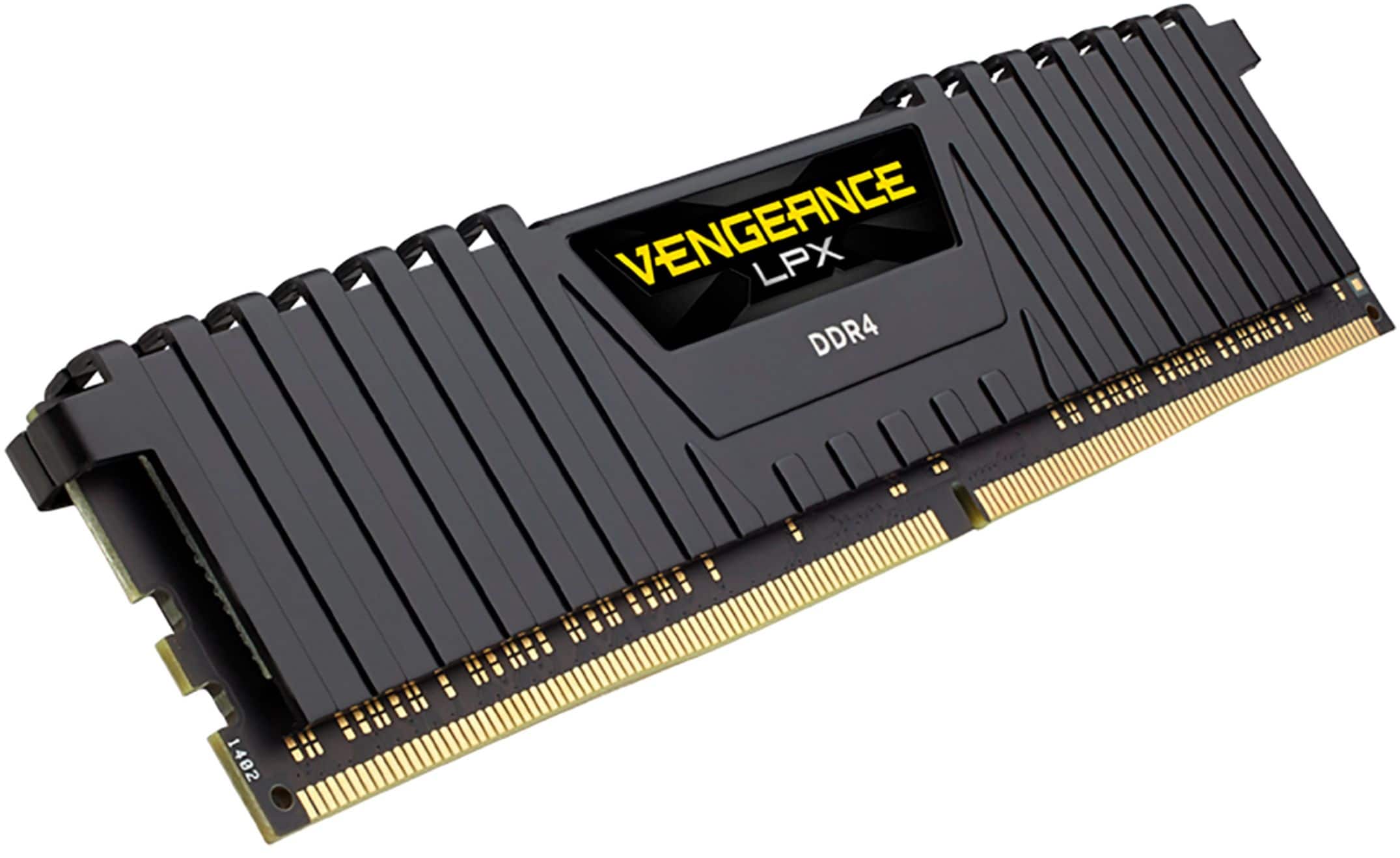 Alt View 1. CORSAIR - VENGEANCE LPX 32GB (2x16GB) DDR4 3200MHz C16 UDIMM Desktop Memory - Black.