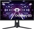 Front Zoom. Samsung - Odyssey G3 24" Flat FHD 1ms AMD FreeSync Gaming Monitor - Black - Black.