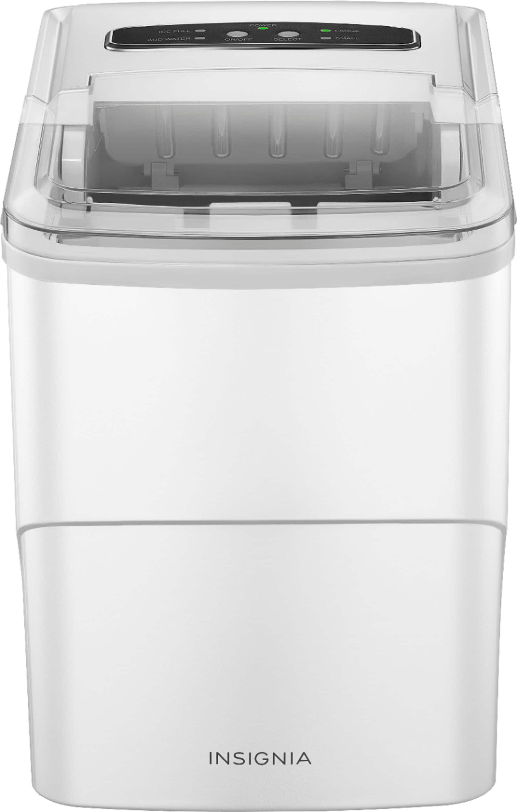 Front. Insignia™ - Portable Ice Maker with Auto Shut-Off - White.