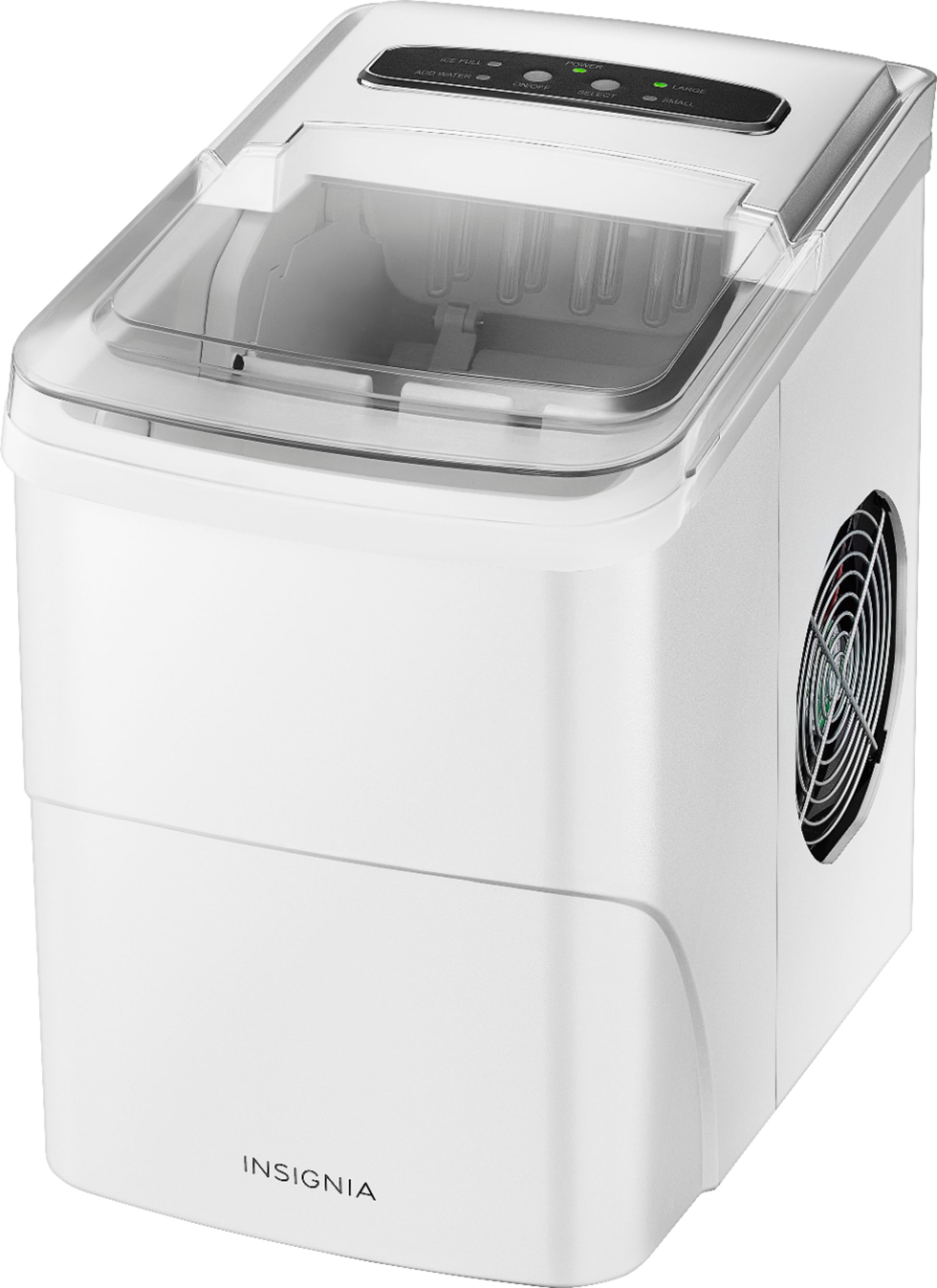 Angle View: Insignia™ - Portable Ice Maker with Auto Shut-Off - White