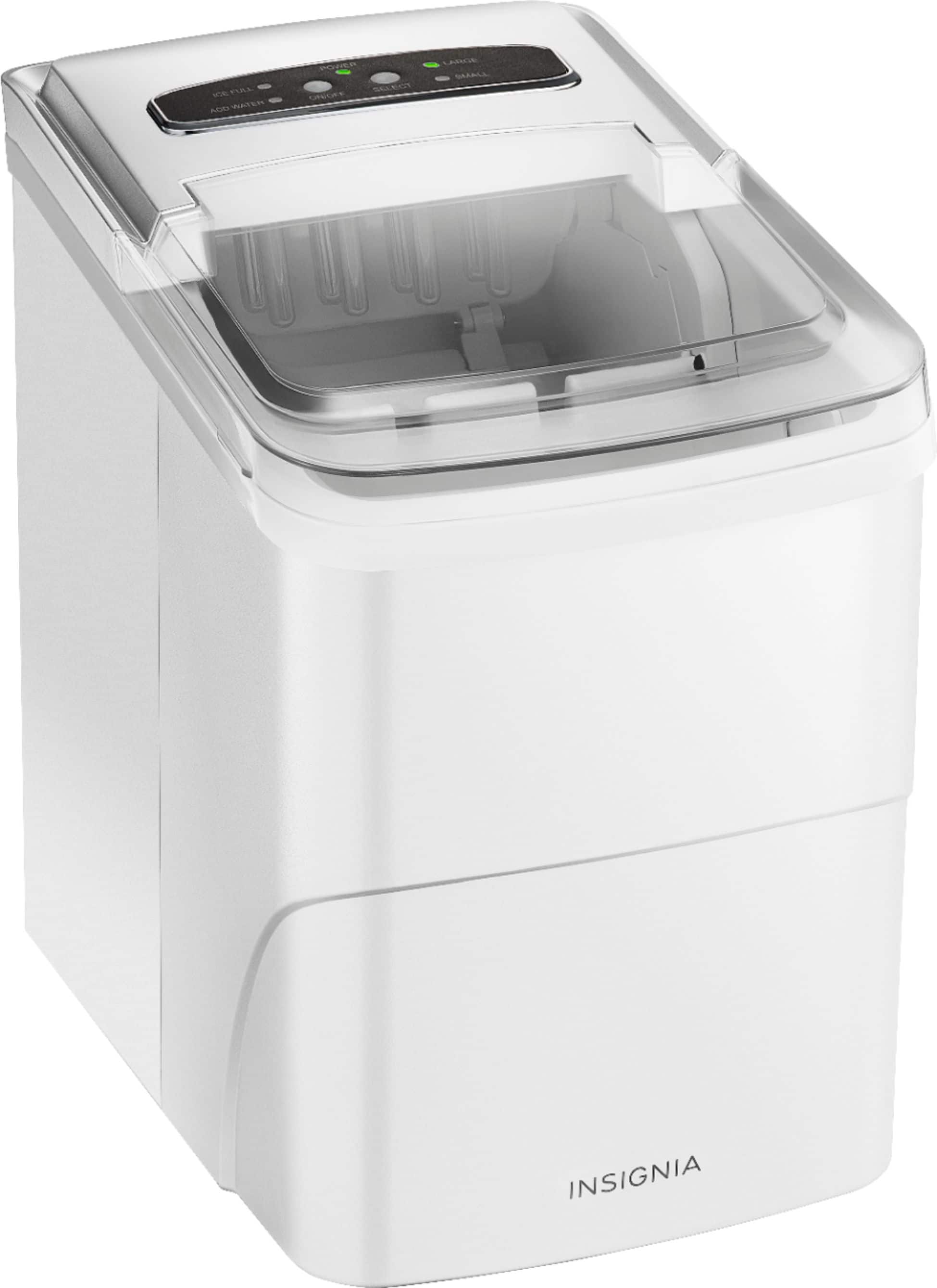 Left. Insignia™ - Portable Ice Maker with Auto Shut-Off - White.