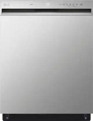 Command Button Raised LG 24 in Front Control Built In Stainless Steel Tub Dishwasher with ...