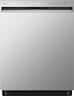 LG - 24-in Front Control Built-In Stainless Steel Tub Dishwasher with QuadWash and 50dBA - Stainless Steel