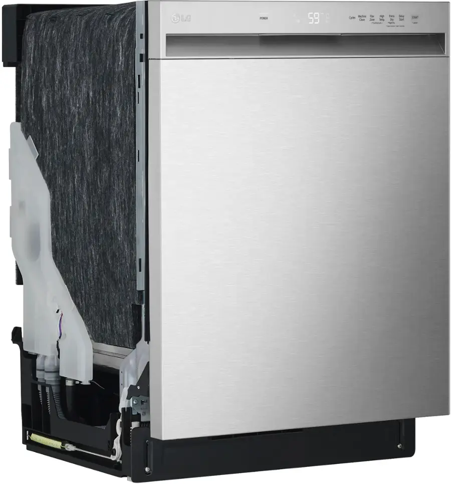 Alt View 12. LG - 24" Front Control Built-In Stainless Steel Tub Dishwasher with QuadWash and 50 dba - Stainless steel.