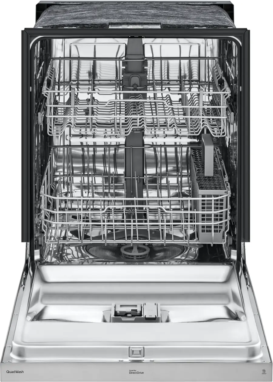 Alt View 14. LG - 24" Front Control Built-In Stainless Steel Tub Dishwasher with QuadWash and 50 dba - Stainless steel.