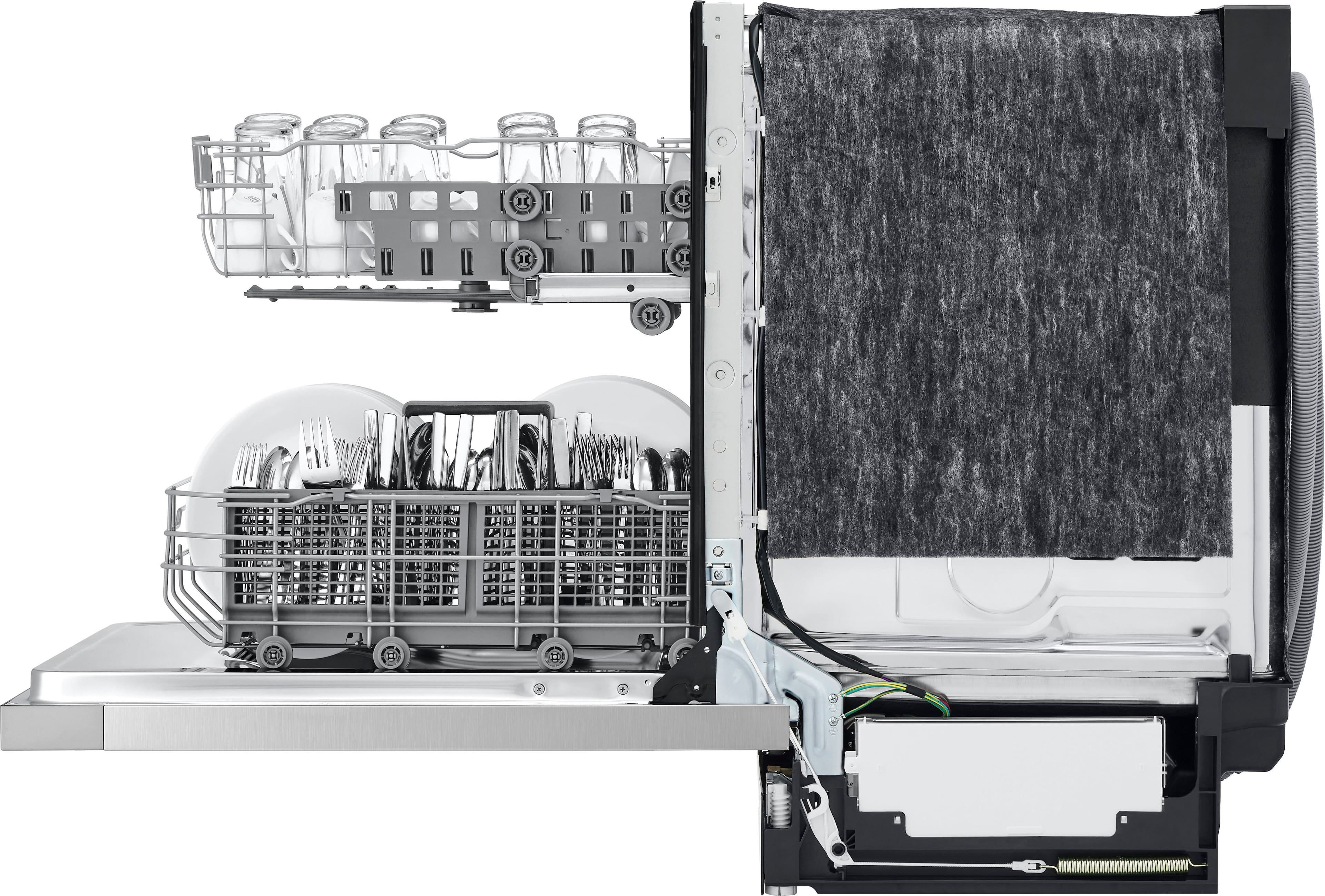 Alt View 16. LG - 24" Front Control Built-In Stainless Steel Tub Dishwasher with QuadWash and 50 dba - Stainless steel.