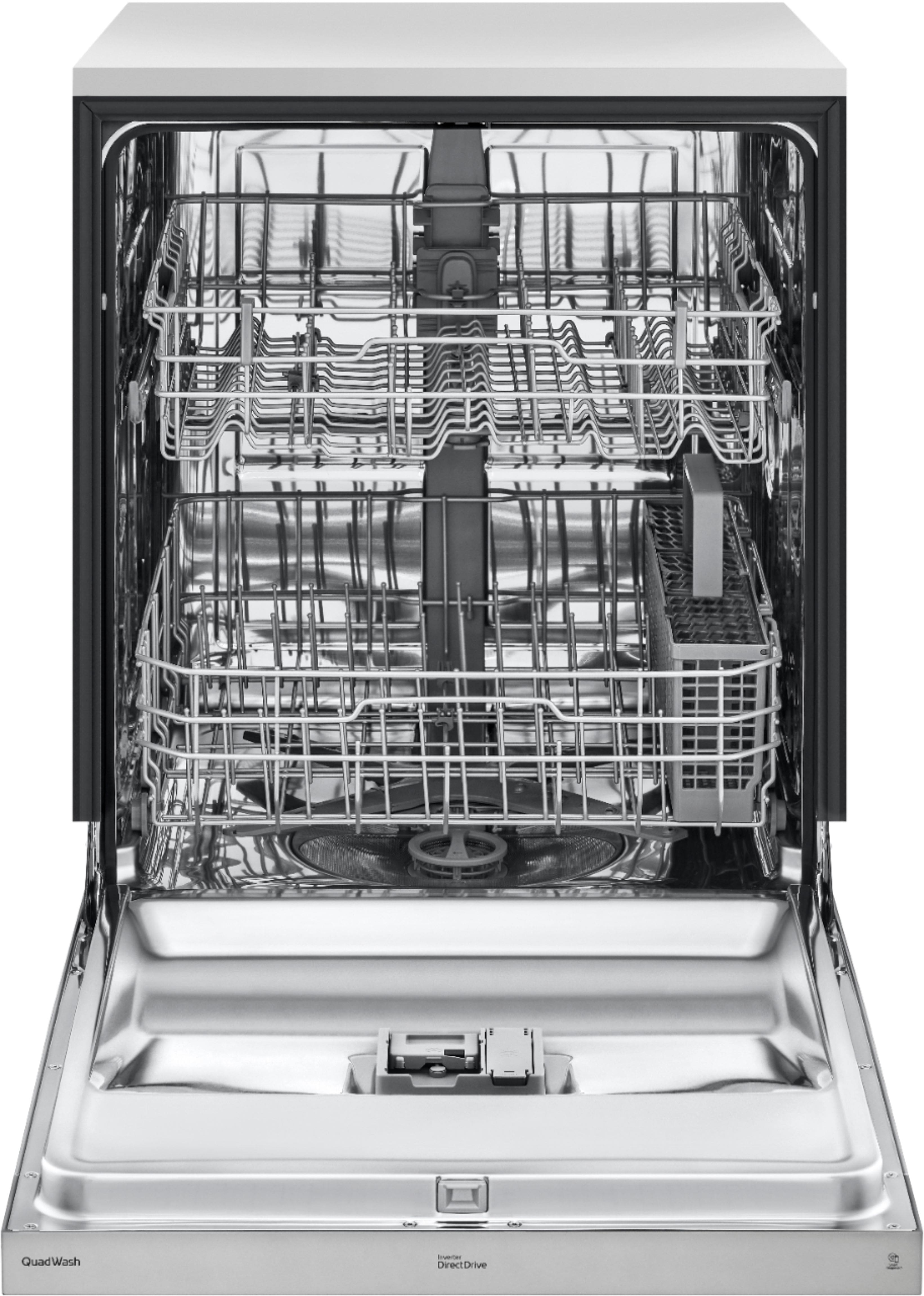 Alt View 23. LG - 24" Front Control Built-In Stainless Steel Tub Dishwasher with QuadWash and 50 dba - Stainless steel.