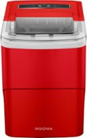 Insignia™ - 26 Lb. Retro Portable Icemaker with Auto Shut-Off - Red - Front_Zoom
