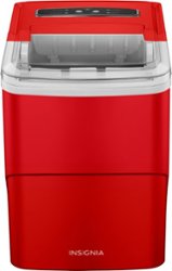 Insignia™ - 26 Lb. Portable Icemaker with Auto Shut-Off - Red - Front_Zoom