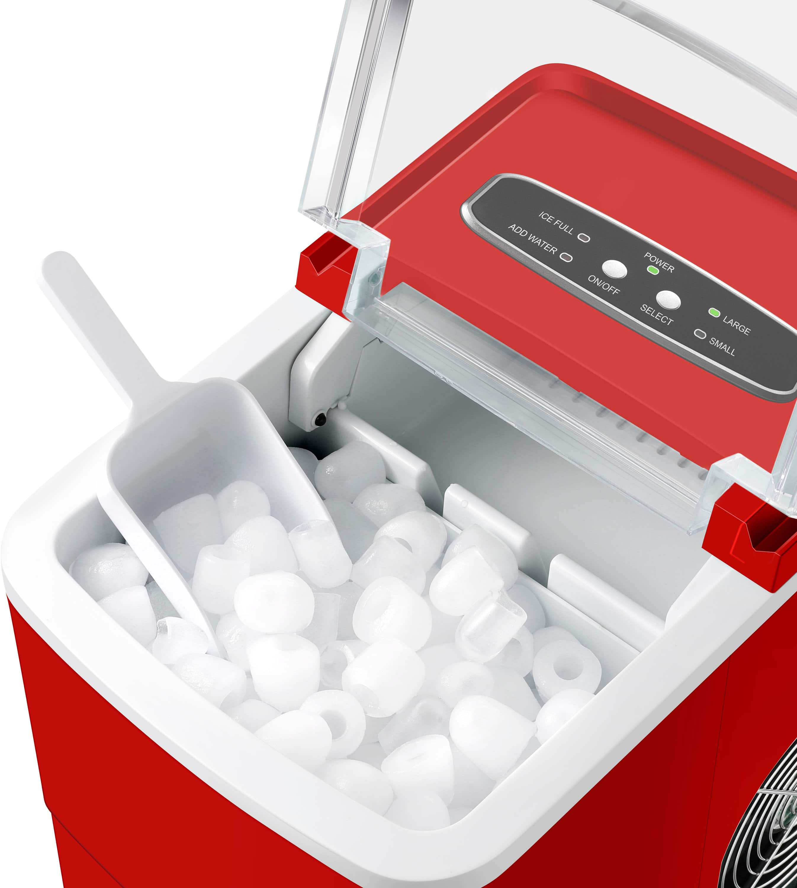 Alt View 13. Insignia™ - Portable Ice Maker with Auto Shut-Off - Red.