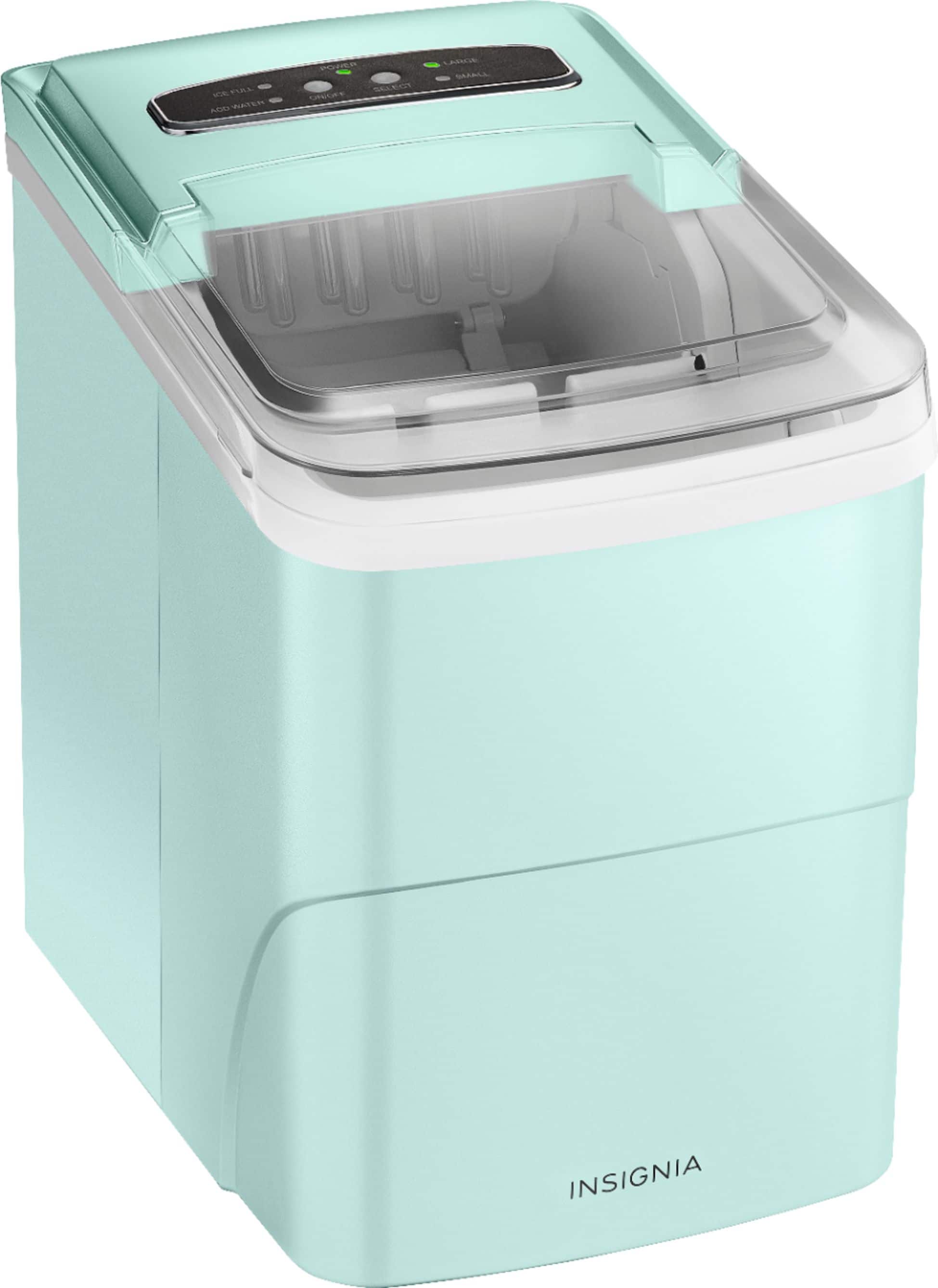 Left. Insignia™ - Portable Ice Maker with Auto Shut-Off - Mint.