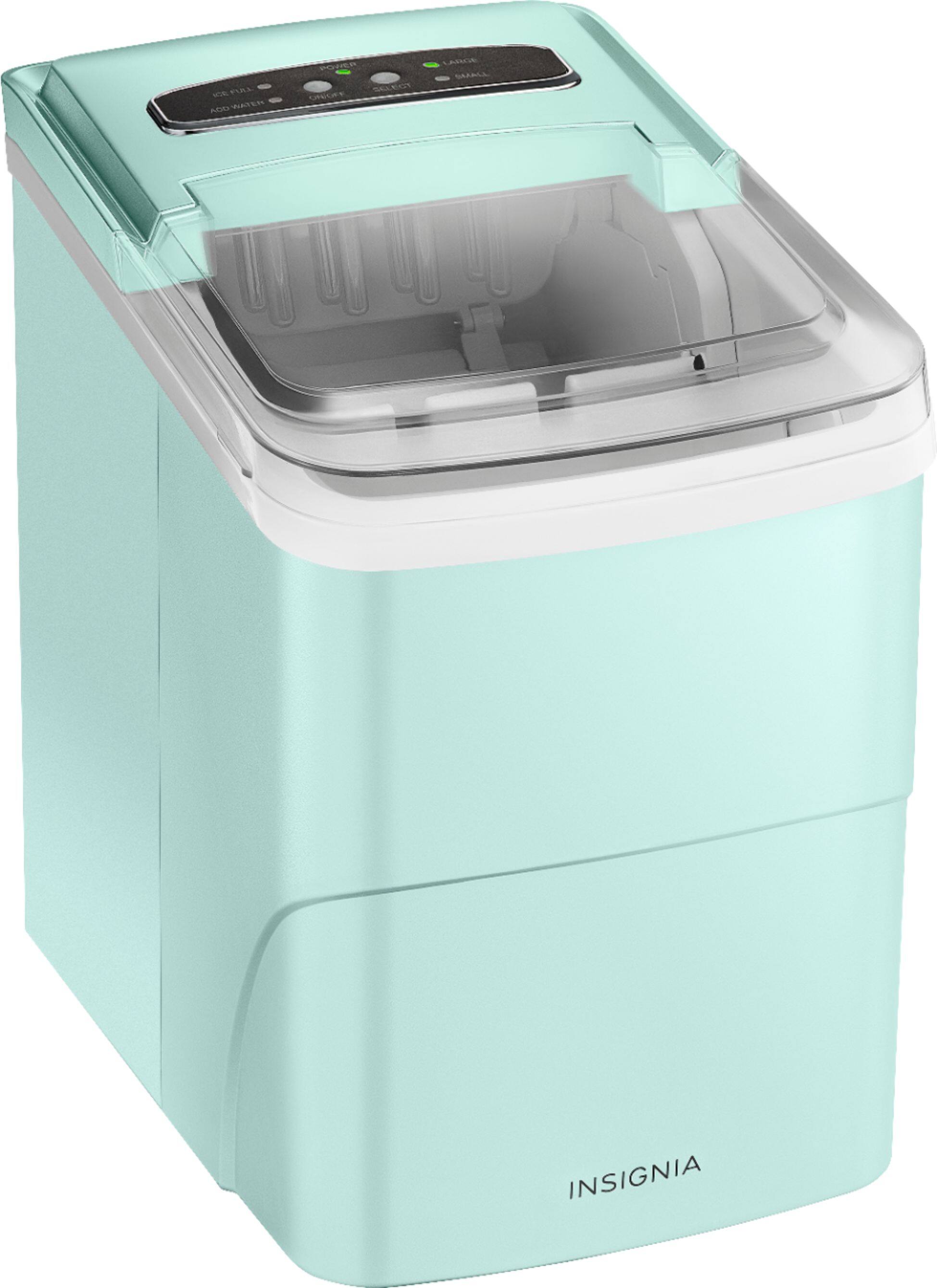 Left. Insignia™ - Portable Ice Maker with Auto Shut-Off - Mint.