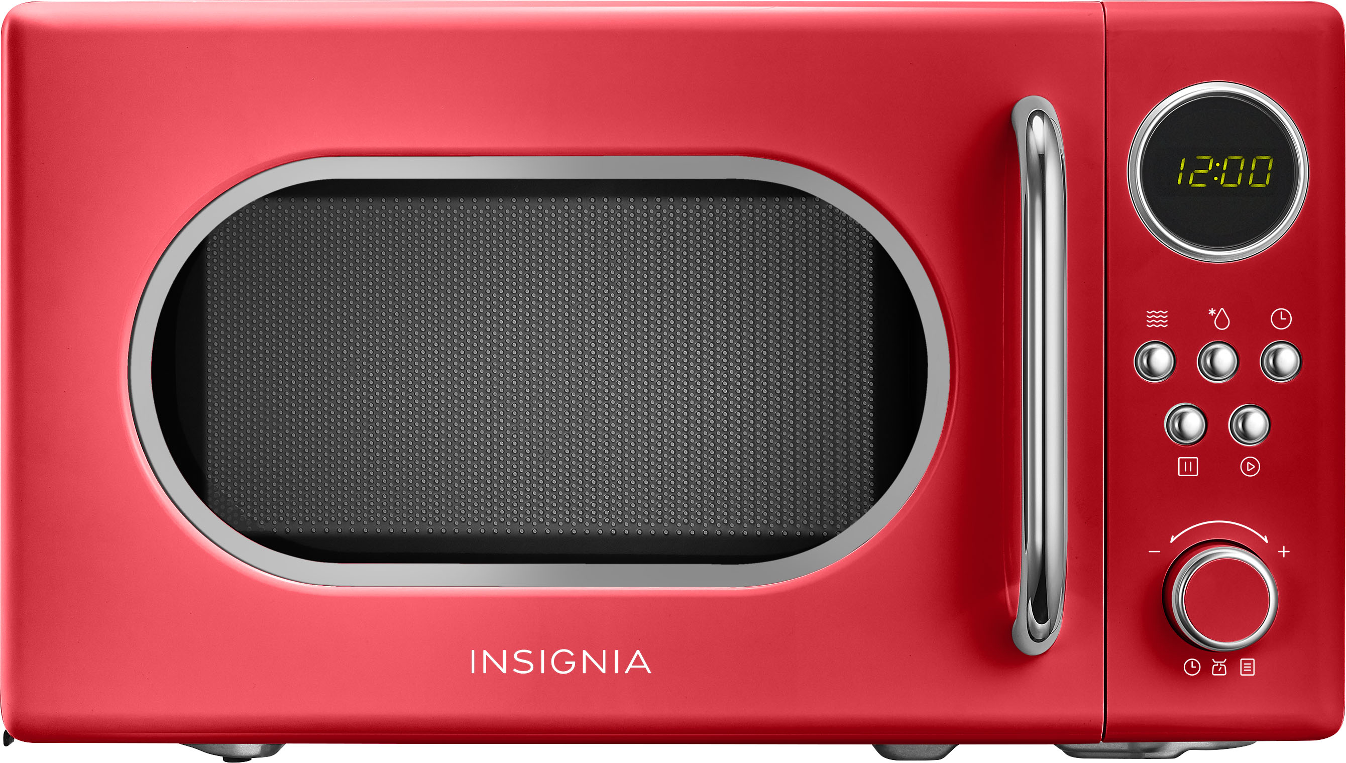 Insignia™ - 0.7 Cu. Ft. Retro Compact Microwave - Red