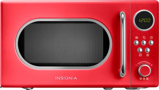 Insignia 0.7 Cu. Ft. Retro Compact Microwave Red NS MWR07R2