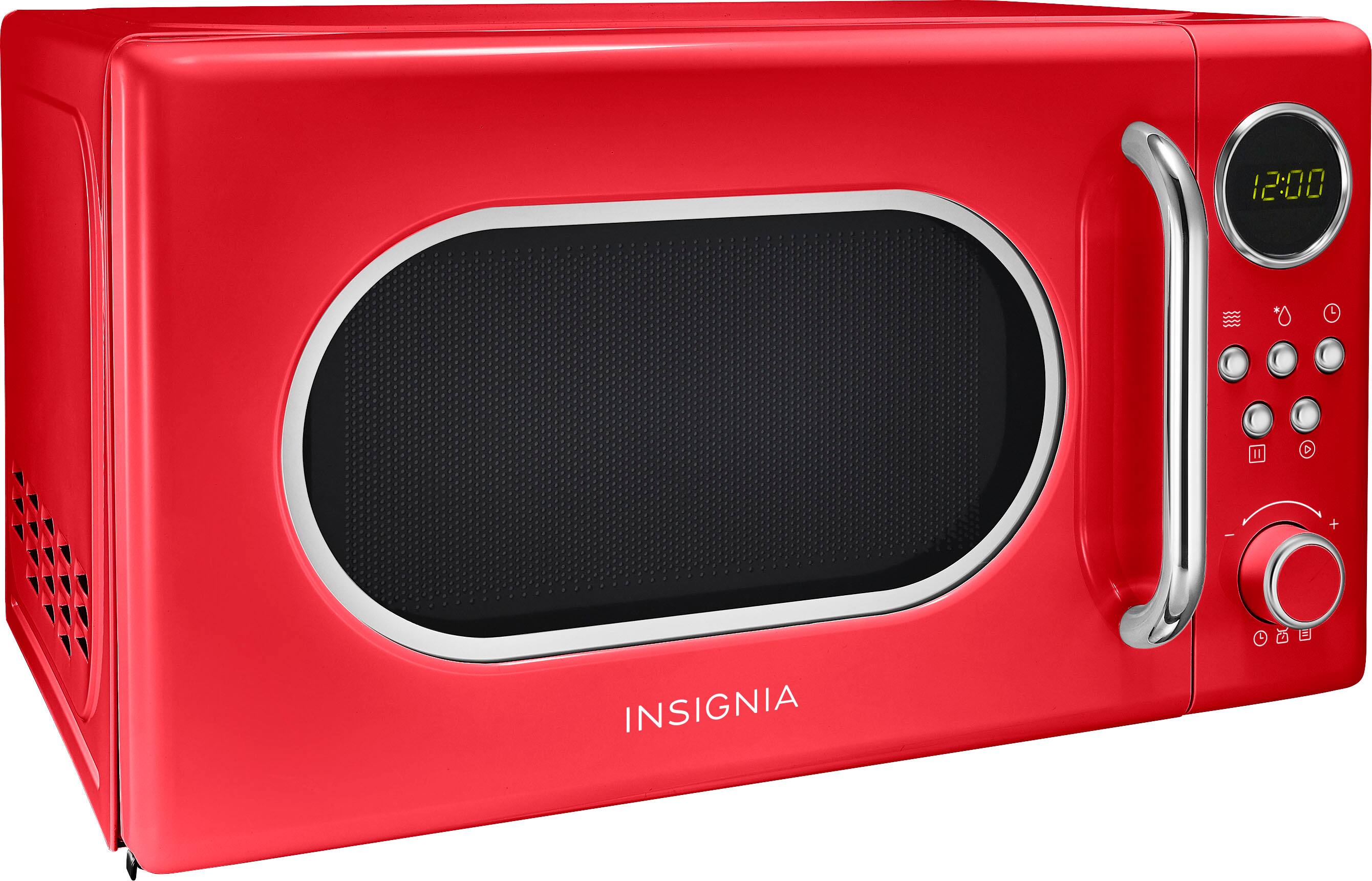 Alt View 13. Insignia™ - 0.7 Cu. Ft. Retro Compact Microwave - Red.