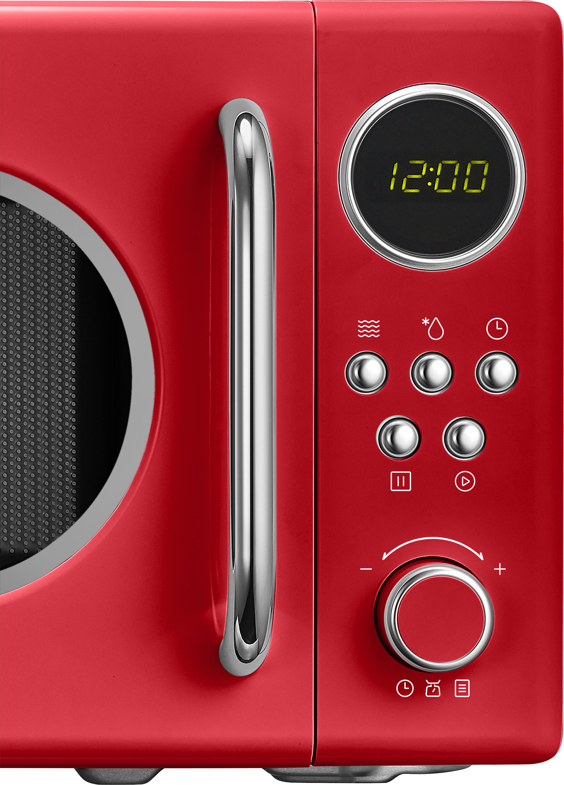 Nostalgia Retro 0.7 Cubic Foot 700-Watt Countertop Microwave Oven - Retro  Red