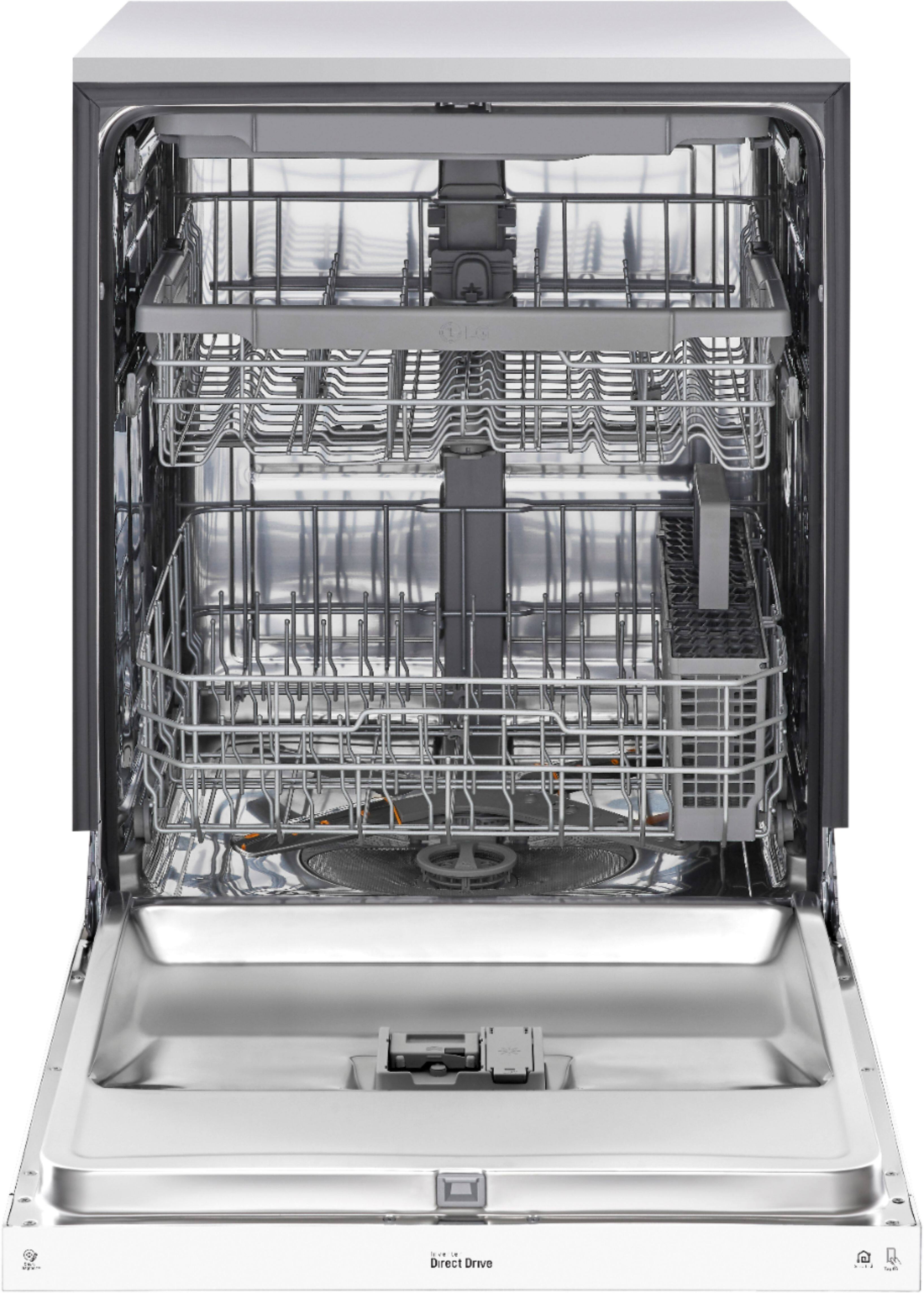 Alt View 20. LG - 24" Front Control Smart Built-In Stainless Steel Tub Dishwasher with 3rd Rack, QuadWash, and 48dba - White.