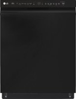 LG - 24" Front-Control Built-In Dishwasher with Stainless Steel Tub, QuadWash, 48 dBa - Black - Front_Zoom