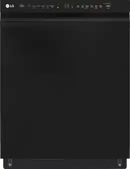 LG - 24" Front Control Built-In Stainless Steel Tub Dishwasher with 3rd Rack, QuadWash, and 48dba - Black
