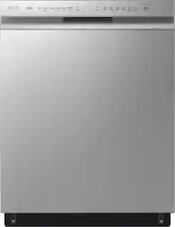 LG - 24" Front Control Built-In Stainless Steel Tub Dishwasher with 3rd Rack, Quadwash, and 48dba - Stainless Steel