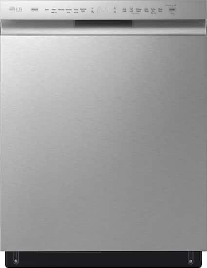 LG - 24-in Front Control Built-In Stainless Steel Tub Dishwasher with 3rd Rack, Quadwash, and 48dBA - Stainless Steel