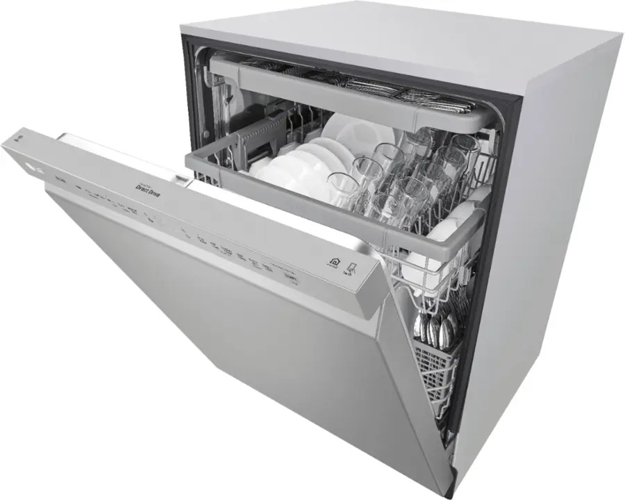Alt View 14. LG - 24" Front Control Built-In Stainless Steel Tub Dishwasher with 3rd Rack, Quadwash, and 48dba - PrintProof Stainless steel.