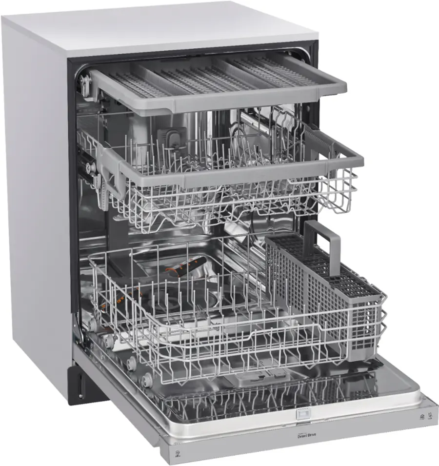 Alt View 16. LG - 24" Front Control Built-In Stainless Steel Tub Dishwasher with 3rd Rack, Quadwash, and 48dba - PrintProof Stainless steel.