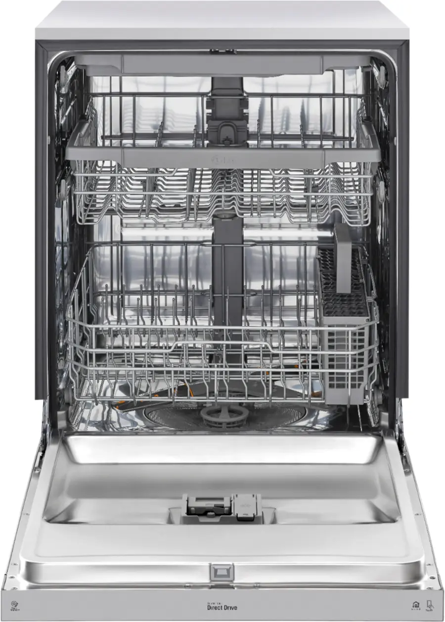 Alt View 18. LG - 24" Front Control Built-In Stainless Steel Tub Dishwasher with 3rd Rack, Quadwash, and 48dba - PrintProof Stainless steel.