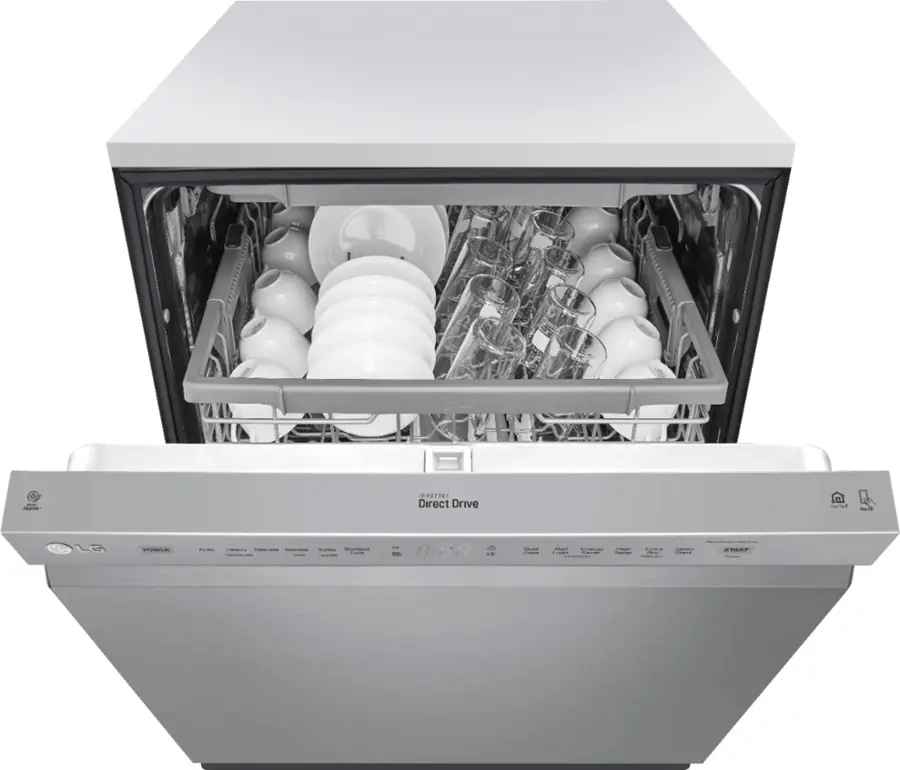 Alt View 19. LG - 24" Front Control Built-In Stainless Steel Tub Dishwasher with 3rd Rack, Quadwash, and 48dba - PrintProof Stainless steel.