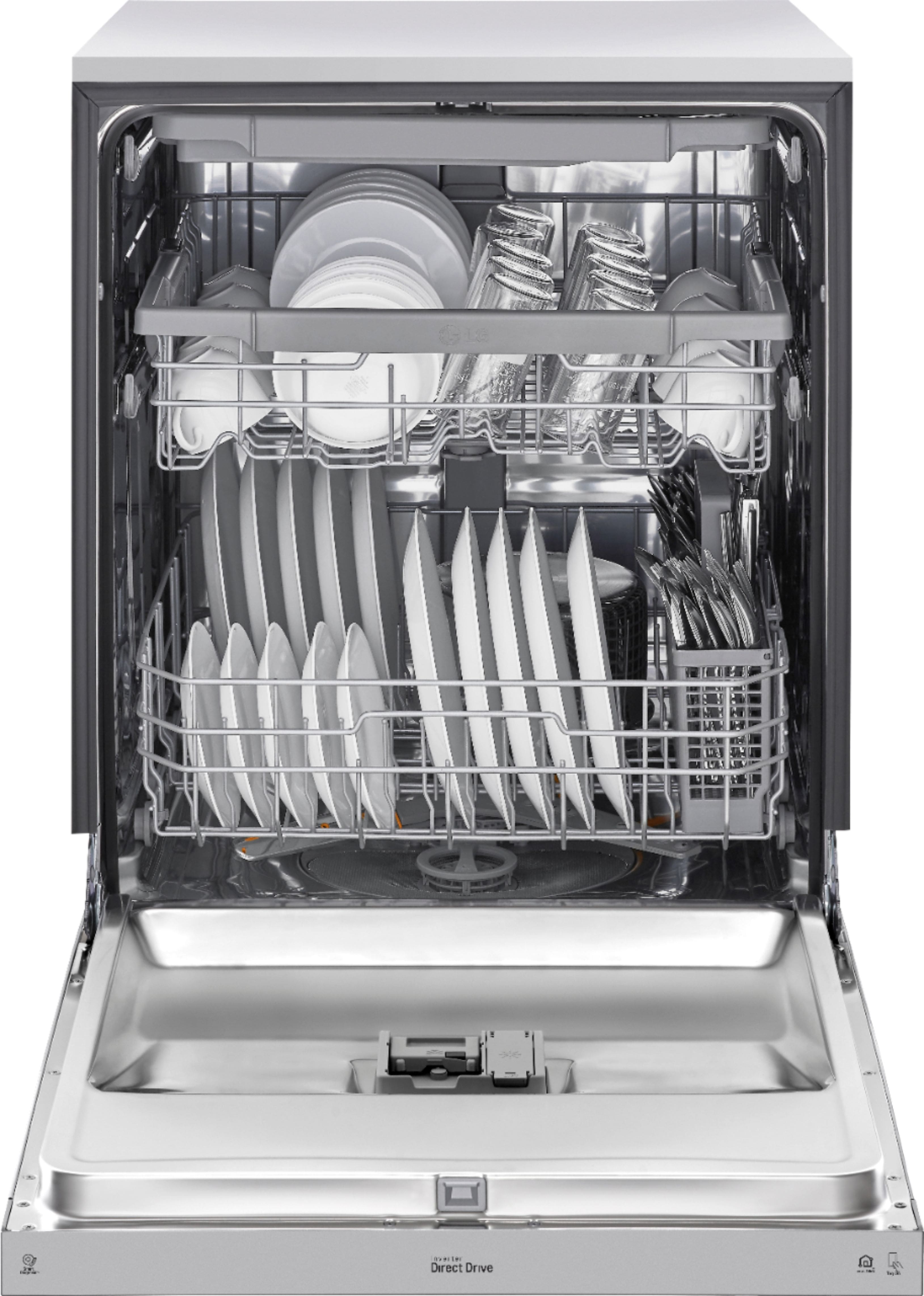 Alt View 20. LG - 24" Front Control Built-In Stainless Steel Tub Dishwasher with 3rd Rack, Quadwash, and 48dba - PrintProof Stainless steel.