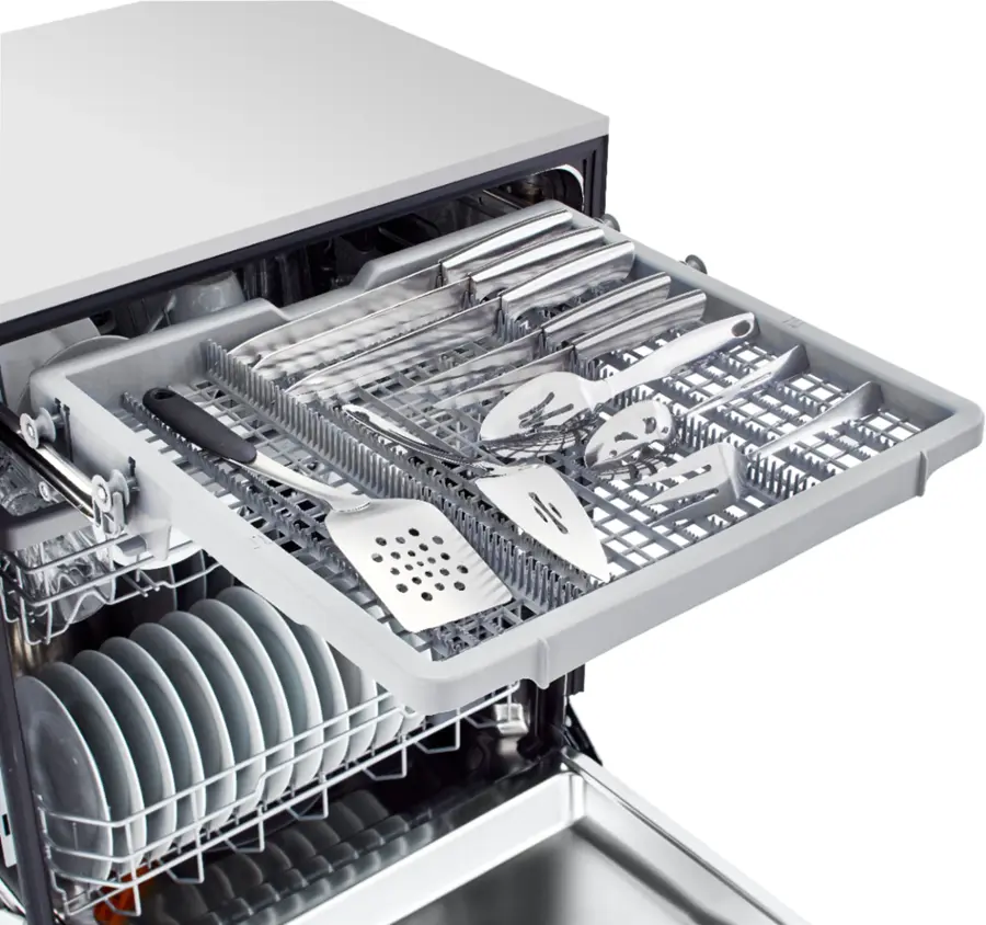 Alt View 23. LG - 24" Front Control Built-In Stainless Steel Tub Dishwasher with 3rd Rack, Quadwash, and 48dba - PrintProof Stainless steel.