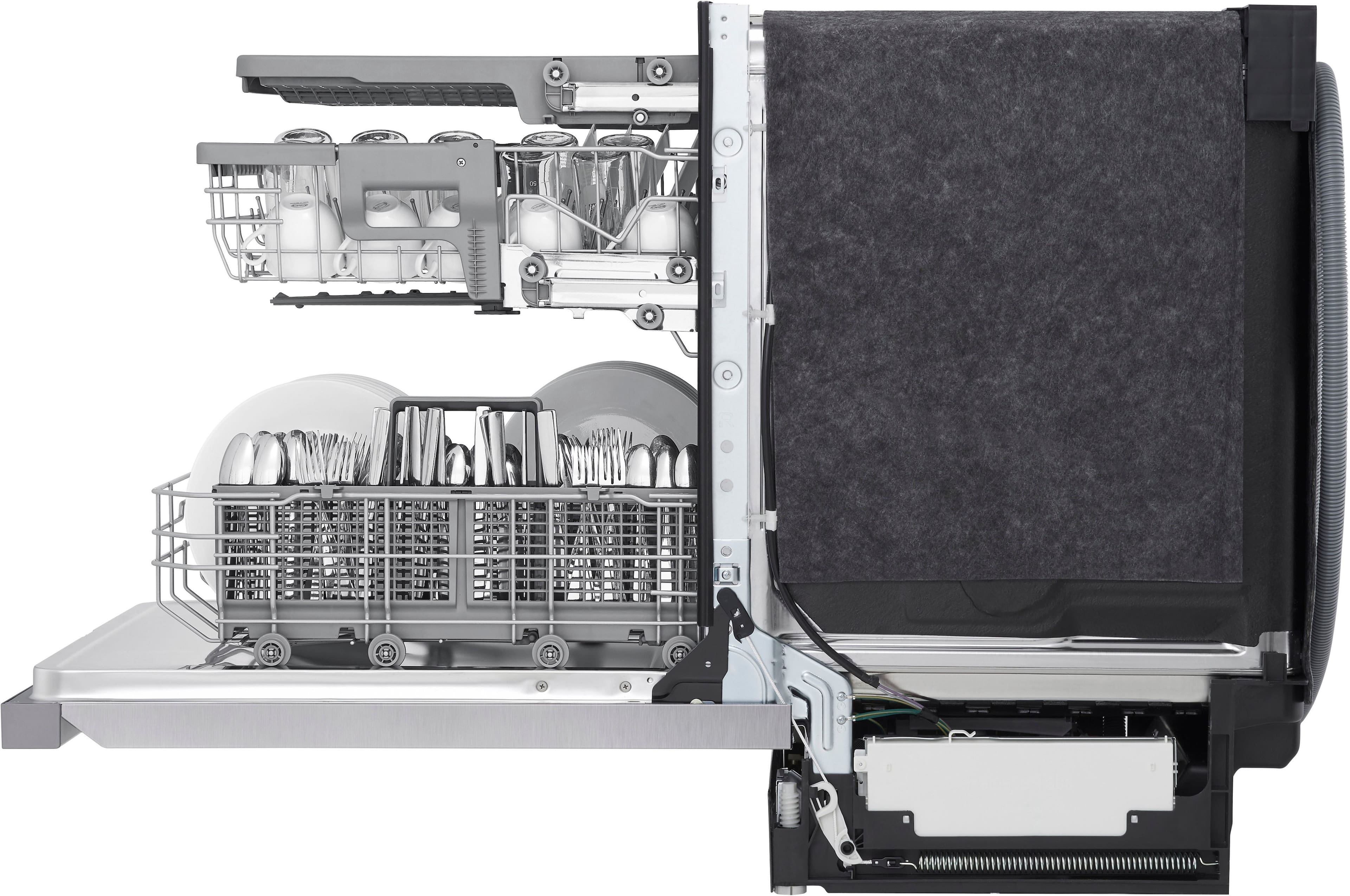 Alt View 25. LG - 24" Front Control Built-In Stainless Steel Tub Dishwasher with 3rd Rack, Quadwash, and 48dba - PrintProof Stainless steel.