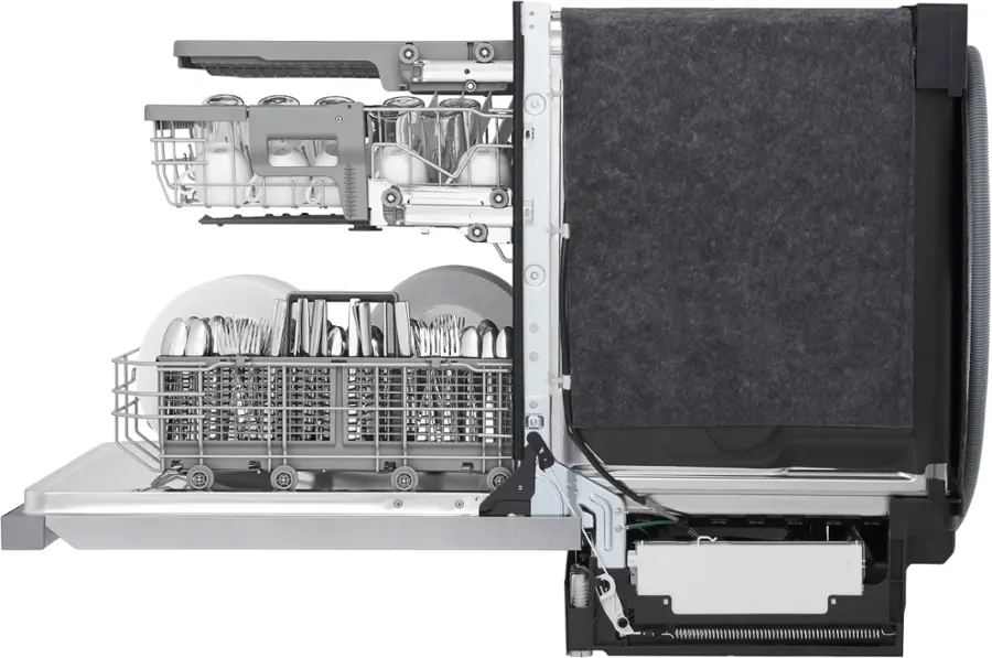 Alt View 25. LG - 24" Front Control Built-In Stainless Steel Tub Dishwasher with 3rd Rack, Quadwash, and 48dba - PrintProof Stainless steel.
