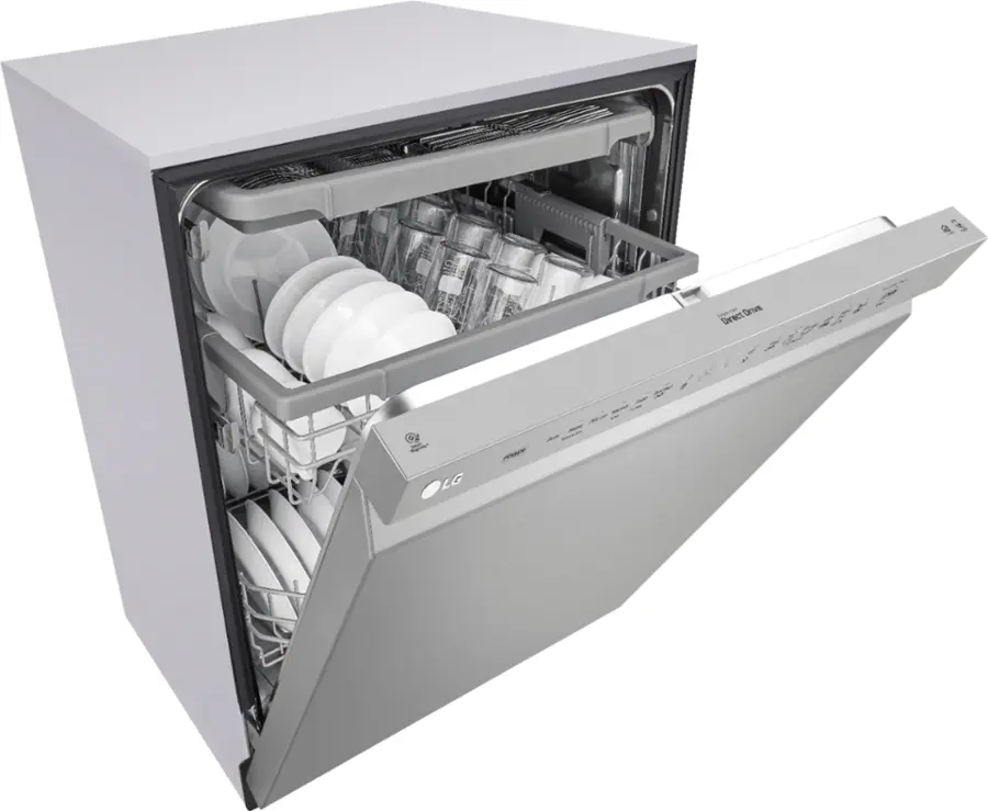 Alt View 2. LG - 24" Front Control Built-In Stainless Steel Tub Dishwasher with 3rd Rack, Quadwash, and 48dba - PrintProof Stainless steel.