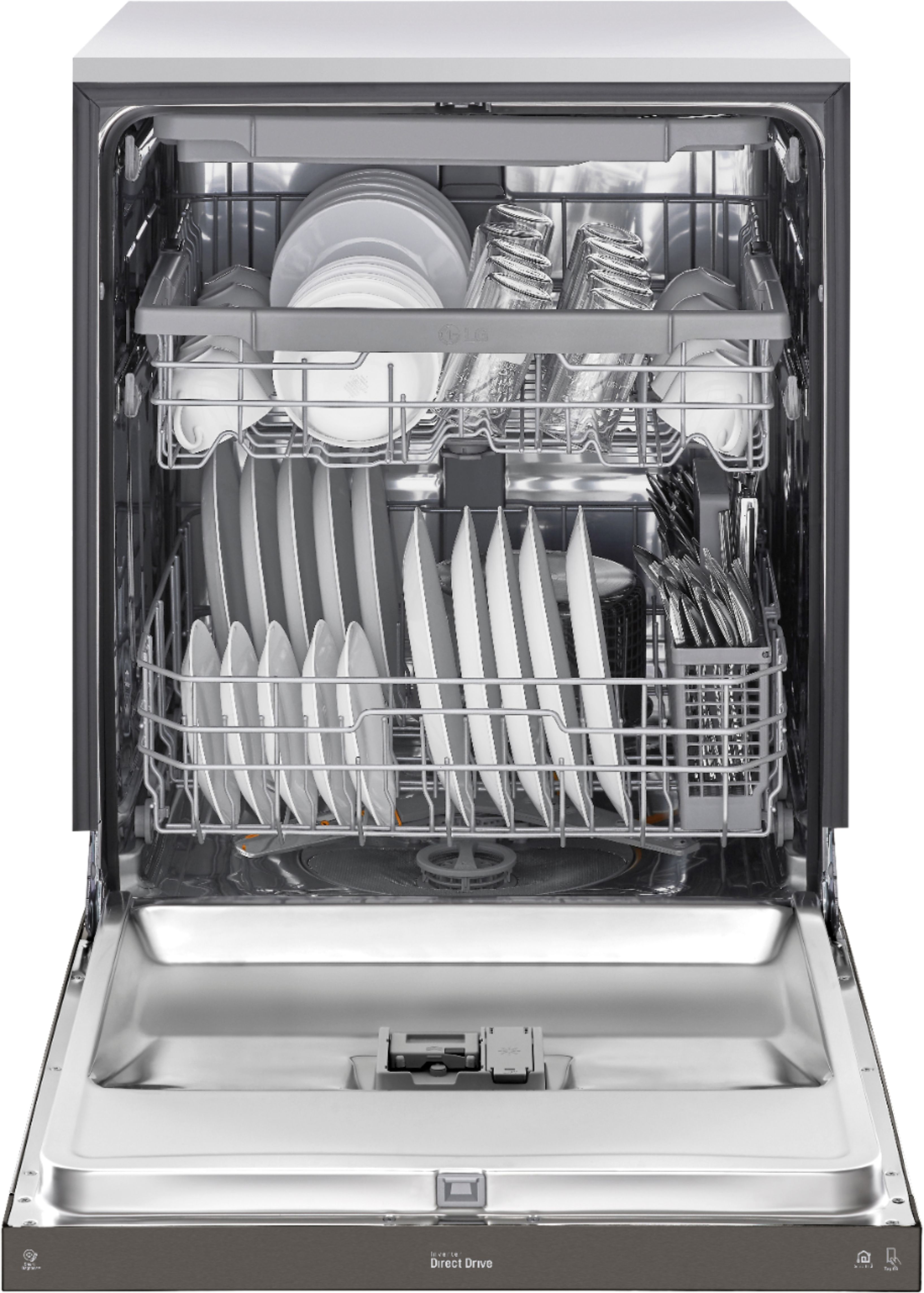 LG 24 Front Control Smart Built-In Stainless Steel Tub Dishwasher with 3rd  Rack, Quadwash, and 48dba Stainless Steel LDFN4542S - Best Buy