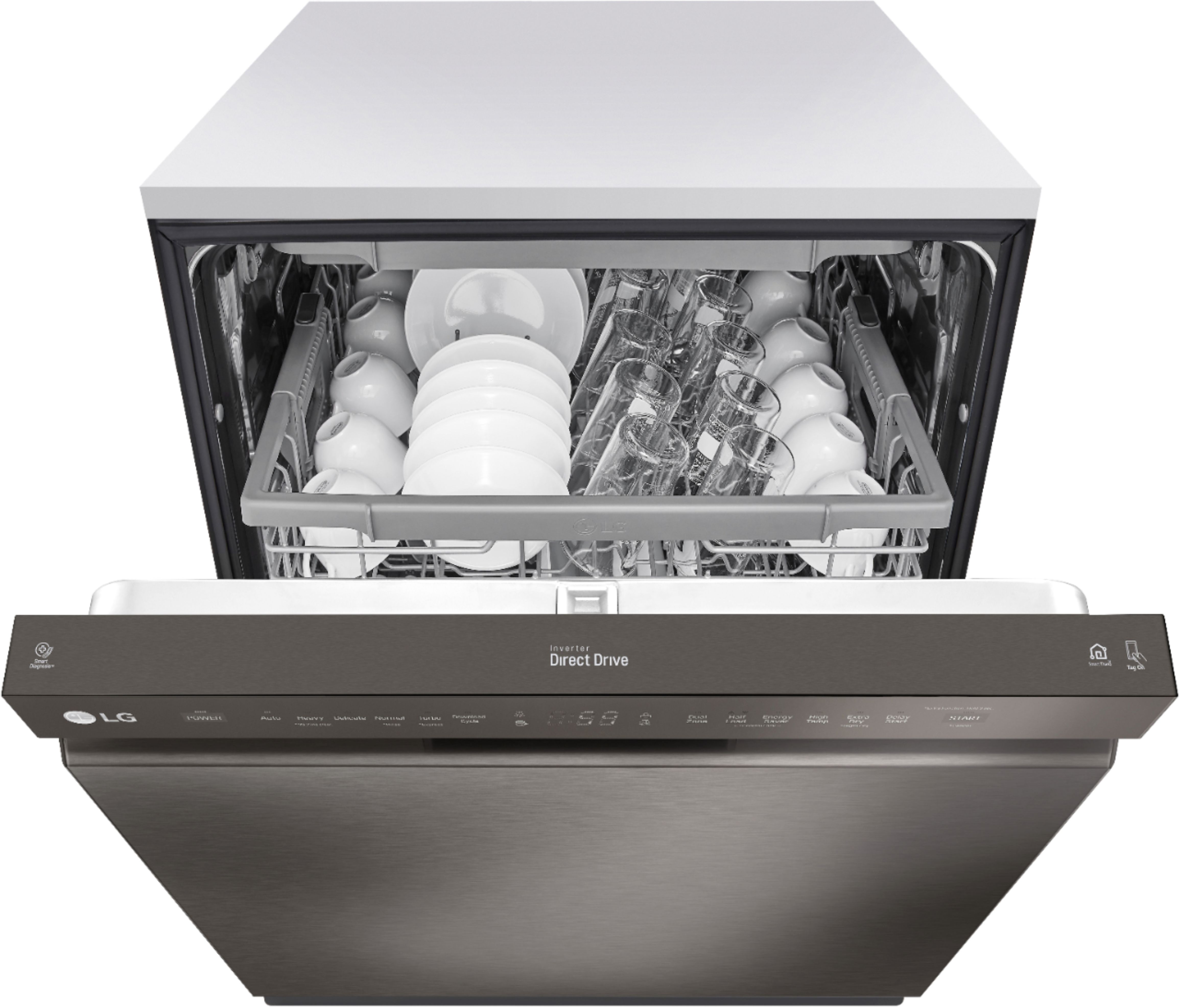LG LDFN4542W Front Control Dishwasher with QuadWash™ -  PrintProof™ White