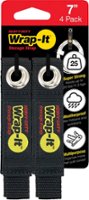 Wrap-It Storage - Heavy-Duty Straps, 7-inch (4-Pack)- Extension Cord Organizer, Cord Wrap Keeper, Cable Straps for Cords - Black - Alt_View_Zoom_1