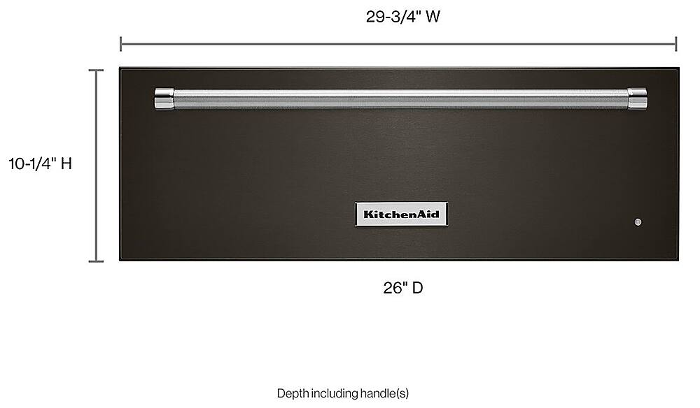 Alt View 11. KitchenAid - 30" Warming Drawer with Slow Cook Warming and PrintShield Finish - Black Stainless steel.