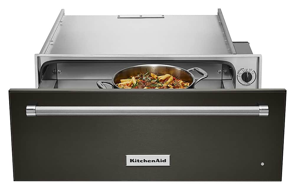 Alt View 17. KitchenAid - 30" Warming Drawer with Slow Cook Warming and PrintShield Finish - Black Stainless steel.