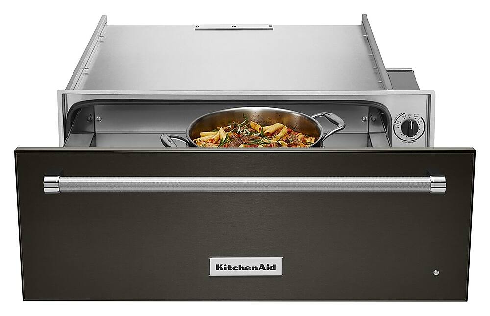 Alt View 17. KitchenAid - 30" Warming Drawer with Slow Cook Warming and PrintShield Finish - Black Stainless steel.