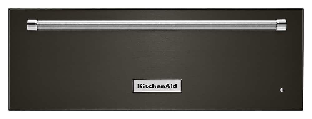 KitchenAid - 27" Warming Drawer with Slow Cook Warming and PrintShield Finish - Black Stainless Steel - Front_Zoom