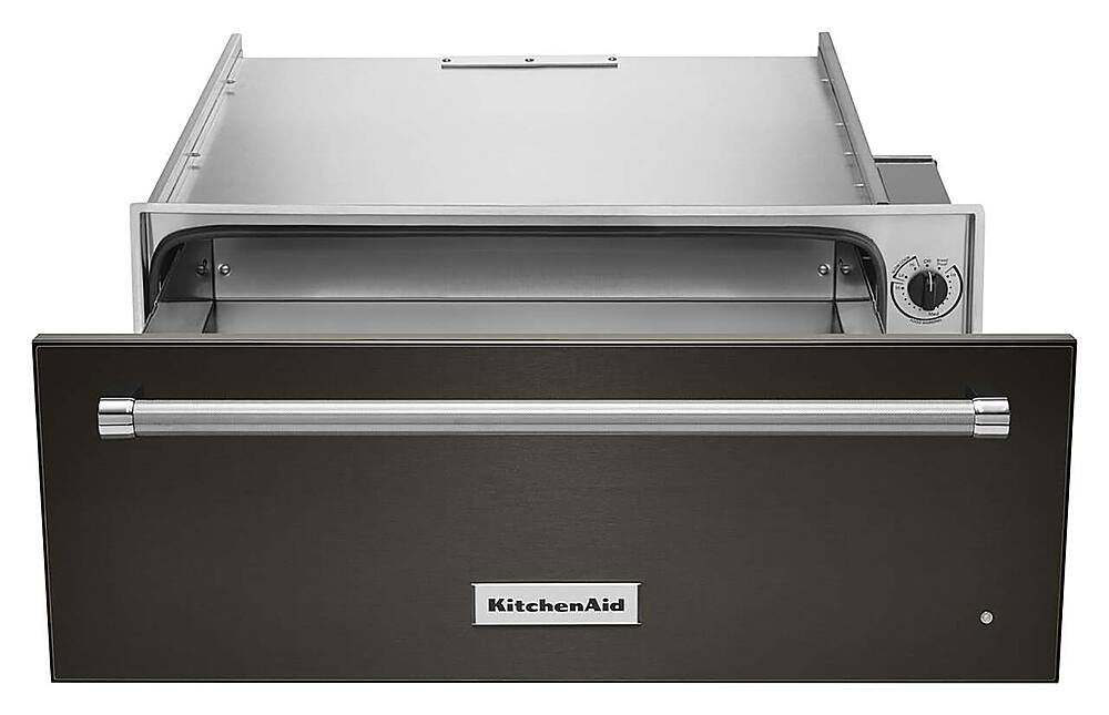 Alt View 16. KitchenAid - 27" Warming Drawer with Slow Cook Warming and PrintShield Finish - Black Stainless steel.