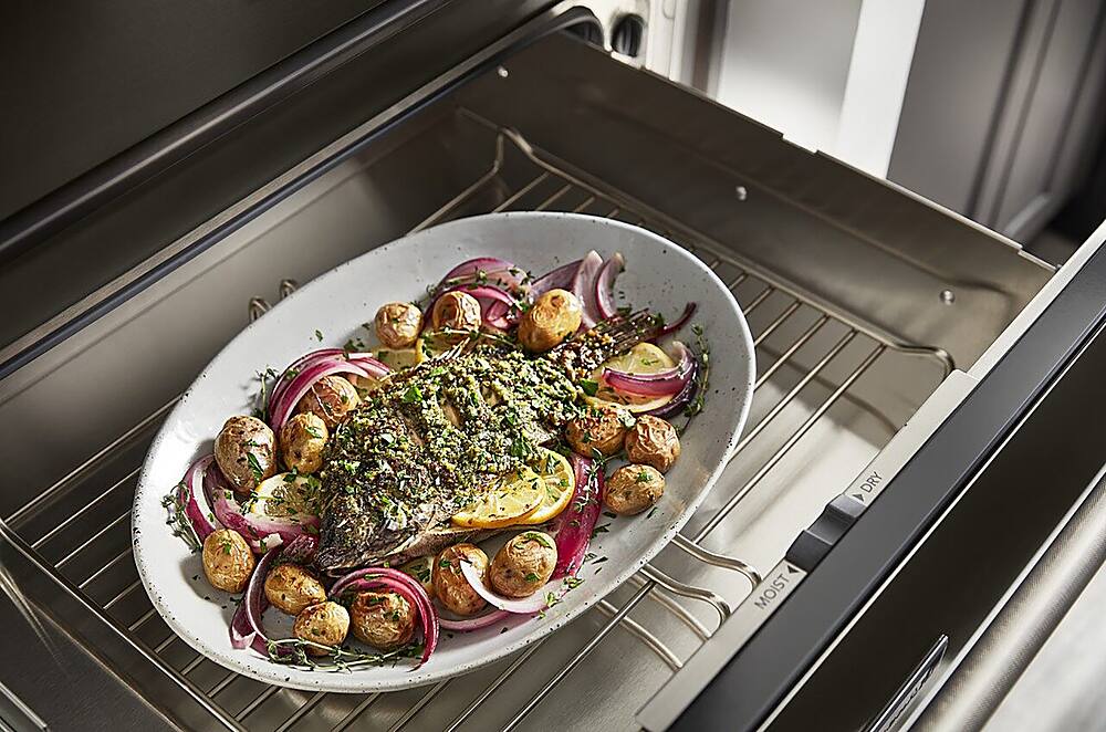 Alt View 21. KitchenAid - 27" Warming Drawer with Slow Cook Warming and PrintShield Finish - Black Stainless steel.